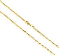 wholesale Sterling Silver Genuine Gold Plated Cable Chain Necklace for Men Women-Length:16 inches Width:1MM