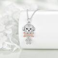 wholesale 925 Sterling Silver Dog Bone Paw Print Pendant Necklace for Women Girls Gifts-0-3