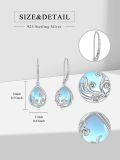 wholesale 925 Sterling Silver Teardrop Blue Opal Swirls Filigree Leverback Earrings-0-3