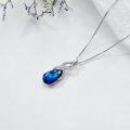 wholesale TOUPOP Sterling Silver Infinity Pendant Necklace With Blue Teardrop Crystal Anniversary Christmas Birthday Valentines Mothers Day Jewelryfor Womenher Wife Mom -0-3