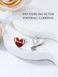 wholesale Sports Stud Earrings 925 Sterling Silver Tennis, Baseball, Volleyball, Soccer, Basketball, Football, Softball, Hockey Earrings Dangling Earrings For Women Men Player Fan Gifts -0-2
