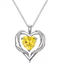 TOUPOP Sterling Silver Birthstone Necklace For Women-0-0