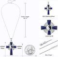 wholesale 925 Sterling Silver Yin Yang Lapis Lazuli Celtic Cross Trinity Knot Pendant Necklace-0-5