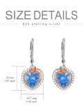 TOUPOP Sterling Silver Crystal Roses Flower Dangle Drop Earrings-0-4