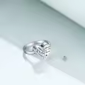 TOUPOP Sterling Silver Crystal Memorial Ashes Ring For Women-0-3