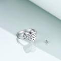 TOUPOP Sterling Silver Crystal Memorial Ashes Ring For Women-0-3