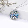 wholesale Sterling Silver Crystal Abalone Shell Animal Pendant Tree of Life Necklace-0-62