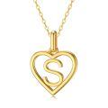 wholesale 14k Gold Heart Pendant Necklace Wholesale With Initial S-0-0