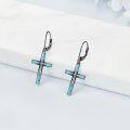 wholesale Sterling Silver Cross Dangle Drop Earrings for Women-0-7