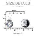 wholesale 925 Sterling Silver Dragon Rings Wholesale Crystal Pendant Necklace-0-5