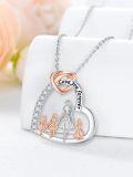 wholesale 925 Sterling Silver Mother & Daughter Necklace - 4 Daughters Pendant - Heart Jewelry for Women & Moms-0-1