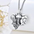 wholesale 925 Sterling Silver Elephant Cremation Urn Keepsake Jewelry for Ashes with Funnel and Fill Tool - Memorial Gift Box Included-0-1