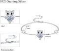 wholesale 925 Sterling Silver Opal Owl Bracelet for Women s-0-2