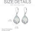 wholesale TOUPOP Filigree Teardrop Earrings Sterling Silver Filigree Leverback Earrings Jewelry Anniversary Birthstone Christmas Gifts For Women Her -0-3
