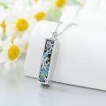 TOUPOP 925 Sterling Silver Abalone Shell Cremation Jewelry Locket Pendant-0-2