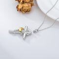 wholesale Sterling Silver Urn Cross Necklace for Ashes Cremation Jewelry with Funnel Kit-0-15