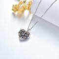 TOUPOP Sterling Silver Rose Heart Locket Pendant Necklace Gift Always In My Heart-0-2