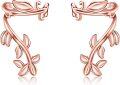 wholesale 925 Sterling Silver Leaf Ear Cuff Earrings Non-Piercing Clip-On Cartilage s for Women-0-0