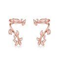wholesale 925 Sterling Silver Leaf Ear Cuff Earrings Non-Piercing Clip-On Cartilage s for Women-0-0