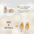 wholesale Gold-Plated 925 Sterling Silver Teardrop Star Studs Hoop Earrings for Women-0-1