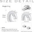 wholesale 925 Sterling Silver Hypoallergenic Tiny Horse Head Stud Earrings-0-6