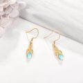 wholesale 14k Gold Celtic Knot Teardrop Moonstone Drop Earrings-0-1