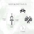 wholesale 925 Sterling Silver Snake Ankh Cross Pendant Necklace for Women-0-3