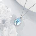 wholesale 925 Sterling Silver Fox Moonstone Pendant Necklace-0-4