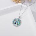 wholesale Sterling Silver Crystal Abalone Shell Animal Pendant Tree of Life Necklace-0-35