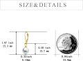 wholesale 925 Sterling Silver White Round Pearl Drop Dangle Leverback Earrings for Women-0-4