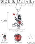wholesale 925 Sterling Silver Voodoo Dolls Necklace Gothic Pendant Jewelry for Women Easter Mother's Day Gift-0-1