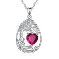 wholesale 925 Sterling Silver Heart Pendant Necklace Wholesale Gold Plated-0-107