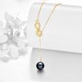 wholesale 14K Gold Cross & Pearl Lariat Necklace for Women - Anniversary/Birthday Gift-0-2