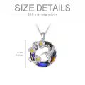 TOUPOP Sterling Silver Crystal Hummingbird Bird Pendant Cross Necklace-0-3