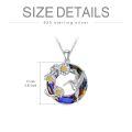TOUPOP Sterling Silver Crystal Hummingbird Bird Pendant Cross Necklace-0-3