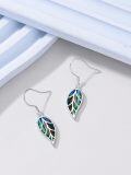 wholesale 925 Sterling Silver Leaf Opal Drop Earrings - Mother's Day Gifts for Women-0-39