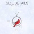 wholesale Sterling Silver Cardinal Pendant Necklace Memorial Sympathy Gift for Women Mom Wife-0-13