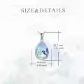 wholesale 925 Sterling Silver Blue Purple Hummingbird Pendant Necklace with Flower Charm-0-3