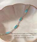 wholesale 925 Sterling Silver with Blue Stone Link Bracelet for Women-0-4