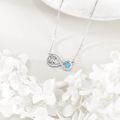 wholesale 925 Sterling Silver Infinity Love Blue Crystal Pendant Necklaces Celtic Knots Peace Sign Charm Gift for Women Girls-0-4