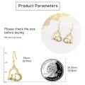 wholesale Gold 925 Sterling Silver Heart-Shaped Giraffe Dangle Drop Earrings -0-1