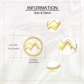 wholesale Gold Mountain Stud Earrings - Minimalist 14K Solid Gold  for Women & Girls-0-2