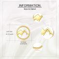 wholesale 14k Gold Mountain Circle Earrings Wholesale Pair-0-2