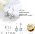 wholesale Rhodium-Plated 925 Sterling Silver Moonstone Snowflake Drop Earrings – Elegant Winter Gift for Women-0-5