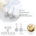 wholesale 925 Sterling Silver Snowflake Drop Earrings With Opal And Cubic Zirconia For Women-0-5