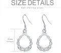 wholesale 925 Sterling Silver Celtic Knot Teardrop Dangle Earrings - Irish s for Women-0-3