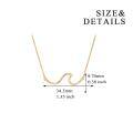 wholesale 925 Sterling Silver Wave Pendant Necklace Wholesale In Rose Gold Tone For Women Fashionable Minimalist Jewelry-0-3