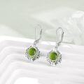 wholesale Sterling Silver Gemstone Leverback Dangle Drop Filigree Earrings for Women-0-32