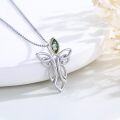 wholesale 925 Sterling Silver Tree of Life Pendant with Green Moss Agate Gemstone Necklace for Women Gifts for Her Valentines Day Jewelry Present Ideas-0-1