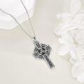 wholesale 925 Sterling Silver Celtic Cross Triskele Pendant Necklace - Hypoallergenic Faith Hope Love Gift for Women-0-2